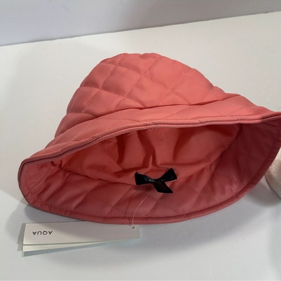 Aqua Pink Bucket Hat Quilted Bloomingdale’s Exclusive Adult One Size New - Picture 9 of 11